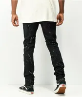 Crysp Denim Atlantic Paint Splatter Black Jeans