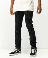 Crysp Denim Atlantic Paint Splatter Black Jeans