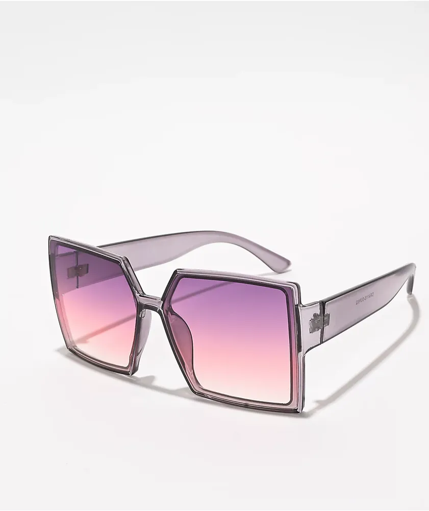 Hydra Prizm Violet Lenses, Crystal Black Frame Sunglasses