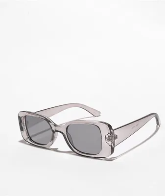 Crystal Smoke Rectangle Sunglasses