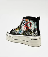 D'Amelio Footwear Eyekonn Graffiti High Top Platform Shoes