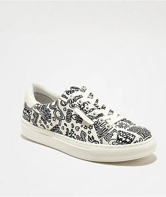 D'Amelio Footwear x Sharpie Coffee Print White Shoes