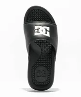DC Bolsa Black & White Slide Sandals