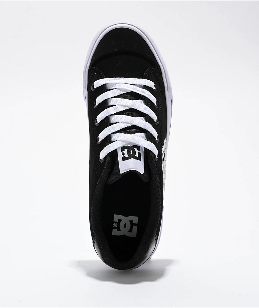 DC Chelsea Black & White Platform Shoes