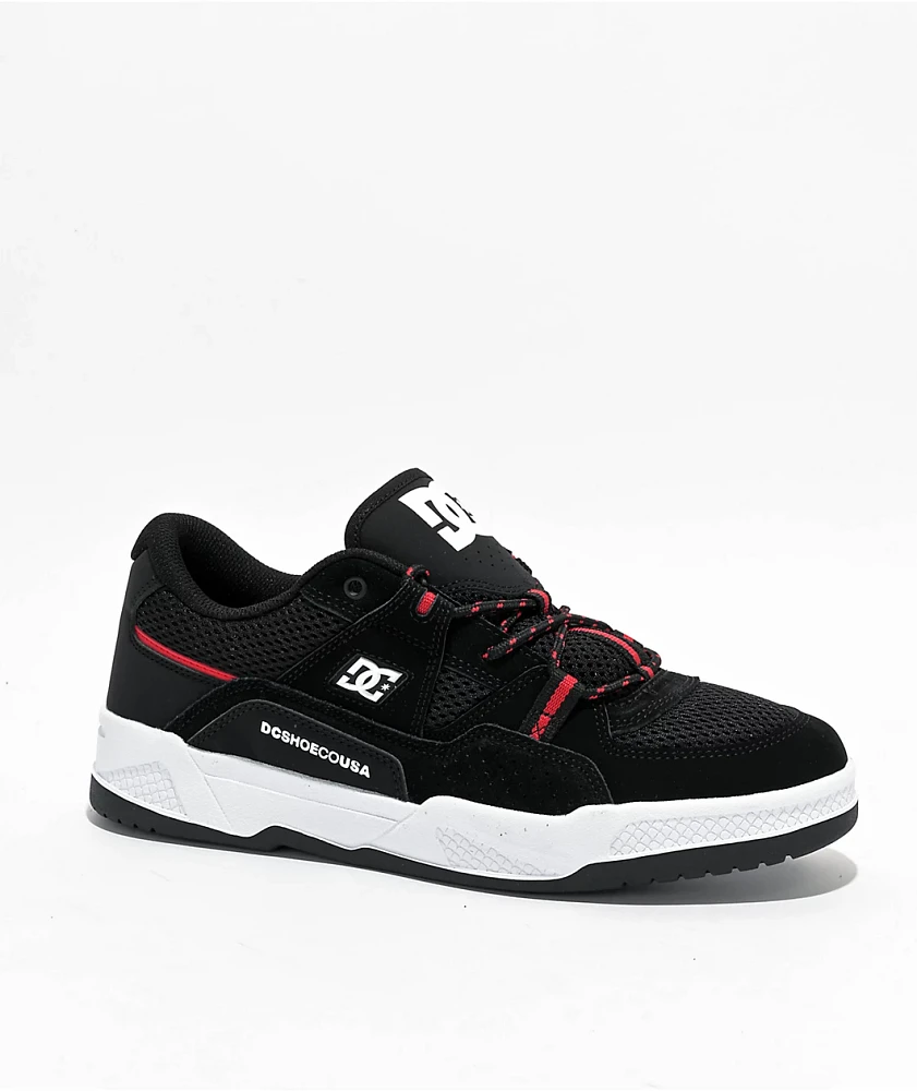 DC Construct Black & White Skate Shoes