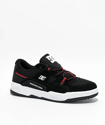 DC Construct Black & White Skate Shoes