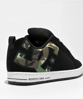 DC Court Graffik Black & Camo Skate Shoes
