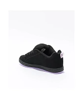 DC Court Graffik Black & Lilac Skate Shoes