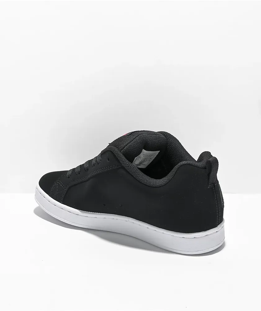 DC Court Graffik Black & Paint Splatter Skate Shoes