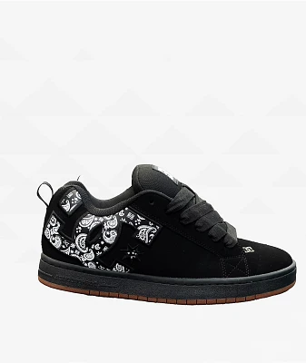 DC Court Graffik Black & Paisley Skate Shoes