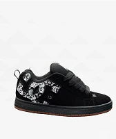 DC Court Graffik Black & Paisley Skate Shoes