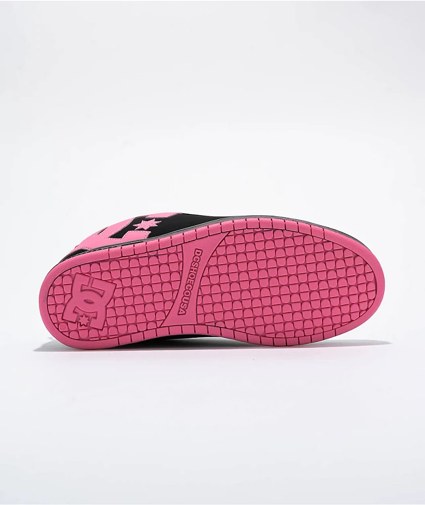 DC Court Graffik Black & Pink Skate Shoes