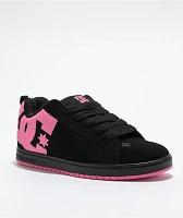 DC Court Graffik Black & Pink Skate Shoes