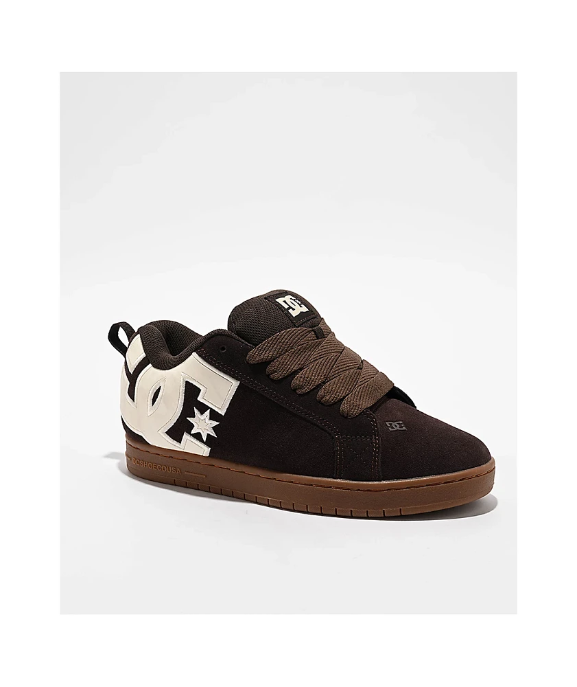 DC Court Graffik Brown Skate Shoes