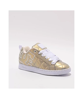 DC Court Graffik SE Light Gold Skate Shoes