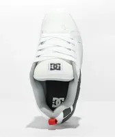 DC Court Graffik White, Grey, & Red Skate Shoes