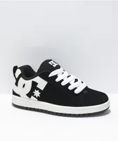 DC Kids' Court Graffik Black & White Skate Shoes