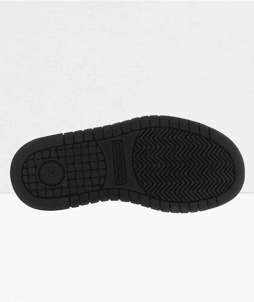 DC Kids Court Graffik Black & Black Skate Shoes