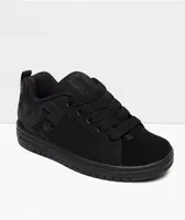 DC Kids Court Graffik Black & Black Skate Shoes