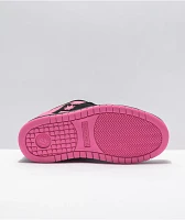 DC Kids Court Graffik Black & Hot Pink Skate Shoes