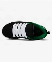 DC Kids Court Graffik Black & Kelly Green Skate Shoes