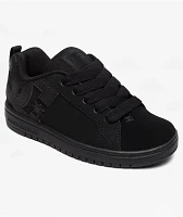 DC Kids Court Graffik Black Skate Shoes