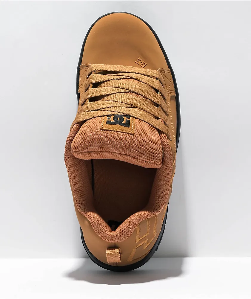 DC Kids Court Graffik Wheat & Black Skate Shoes