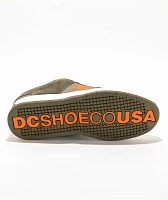 DC Lynx Zero Olive & Orange Skate Shoes