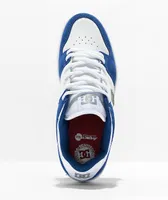 DC Manteca 4 Blue & White Suede Skate Shoes