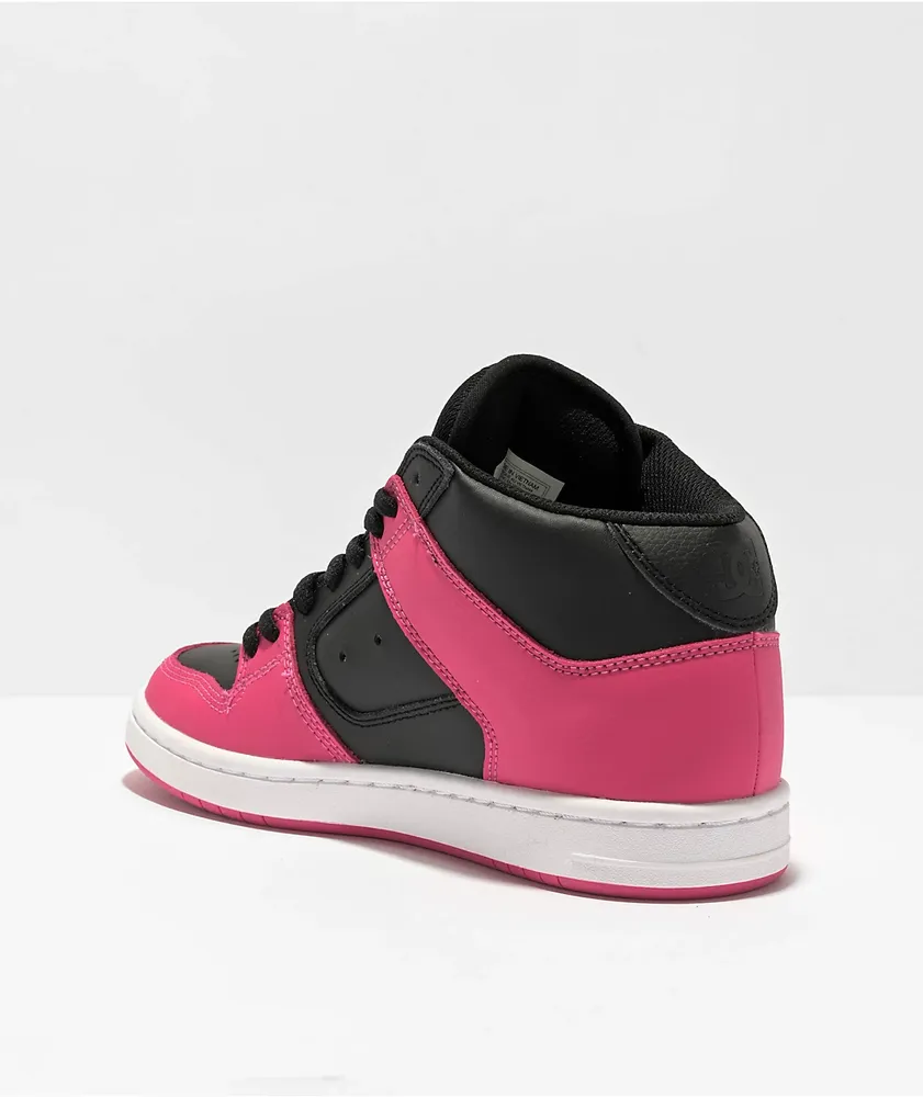 DC Manteca 4 Mid Black & Pink Skate Shoes
