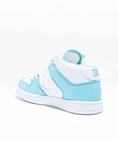 DC Manteca 4 Mid White & Blue Skate Shoes