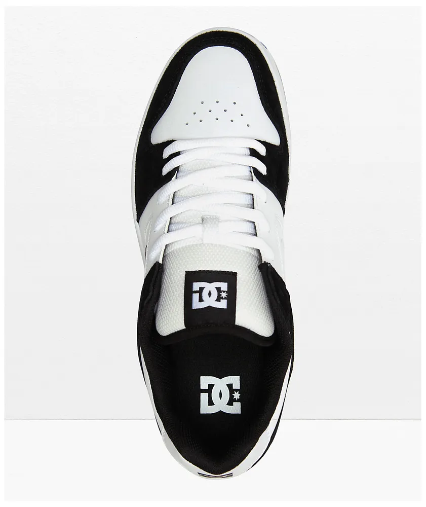 DC Manteca 4 White & Black Suede Skate Shoes