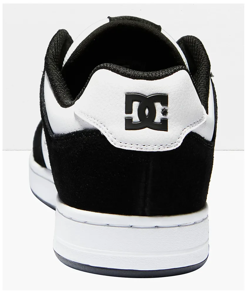 DC Manteca 4 White & Black Suede Skate Shoes