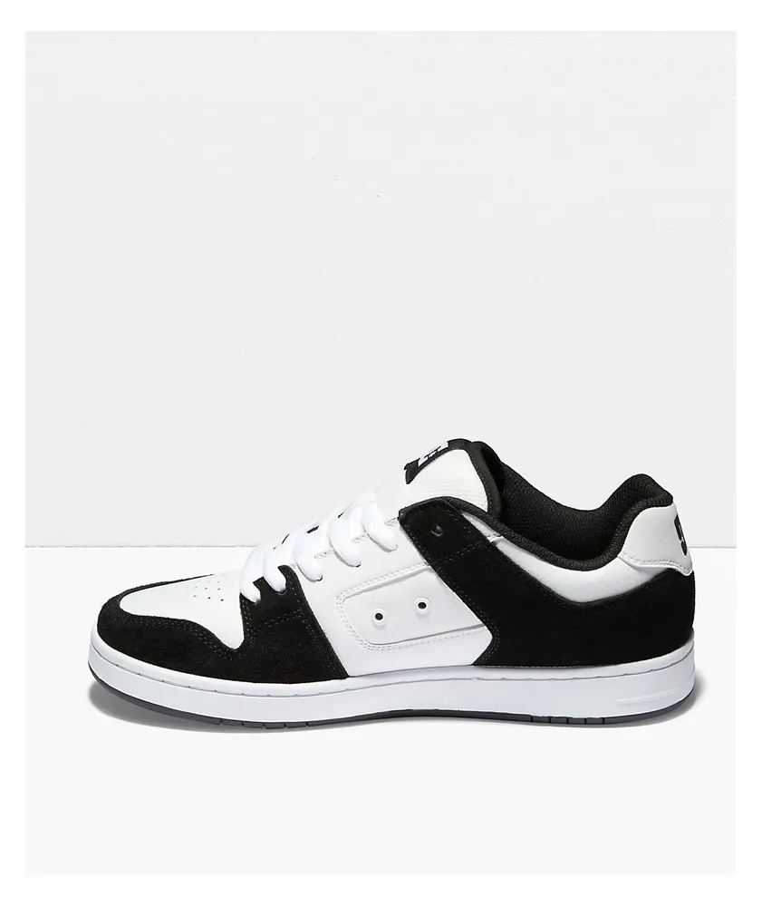 DC Manteca 4 White & Black Suede Skate Shoes