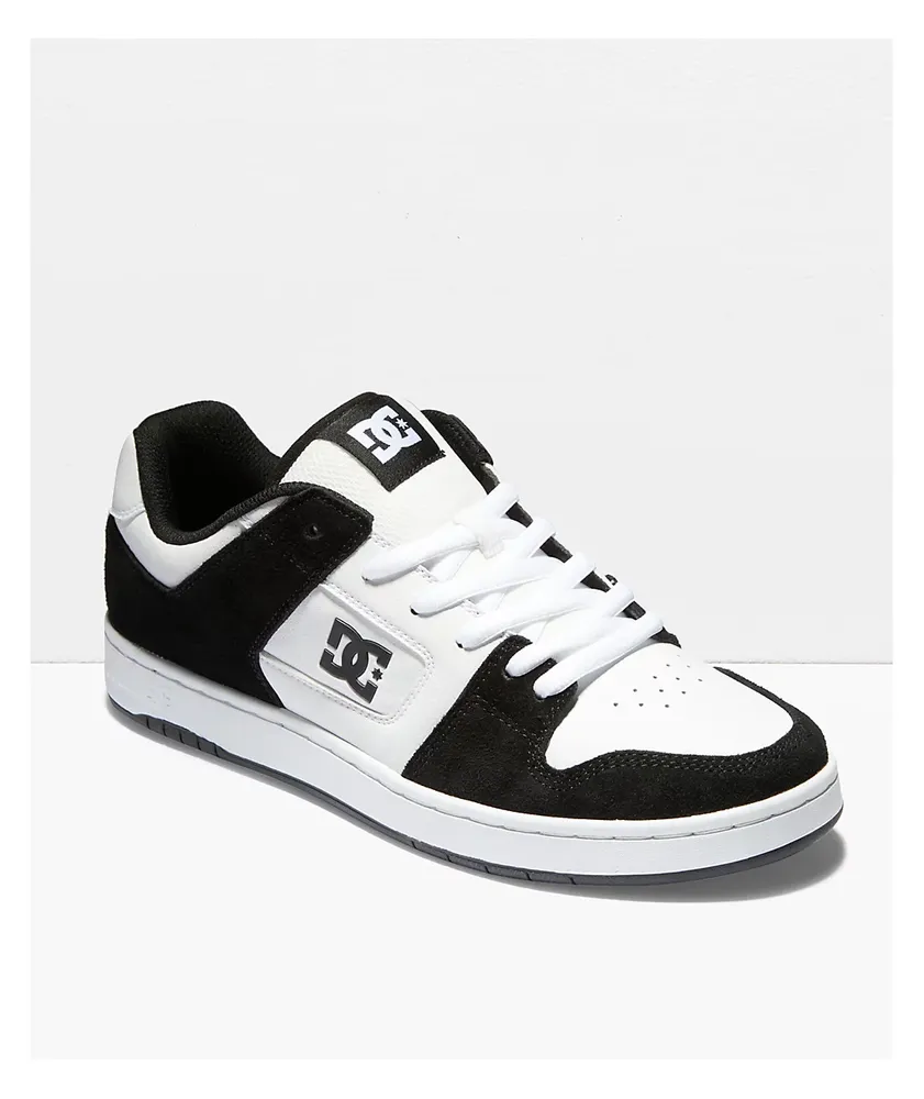 DC Manteca 4 White & Black Suede Skate Shoes