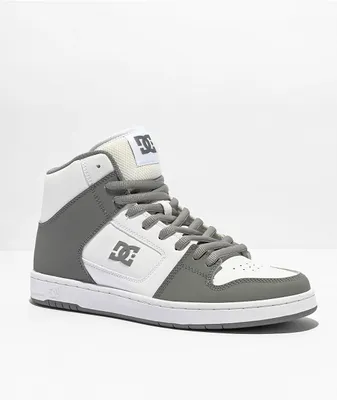DC Manteca 4 White & Grey High Top Skate Shoes