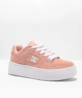 DC Manteca Pink & White Platform Shoes
