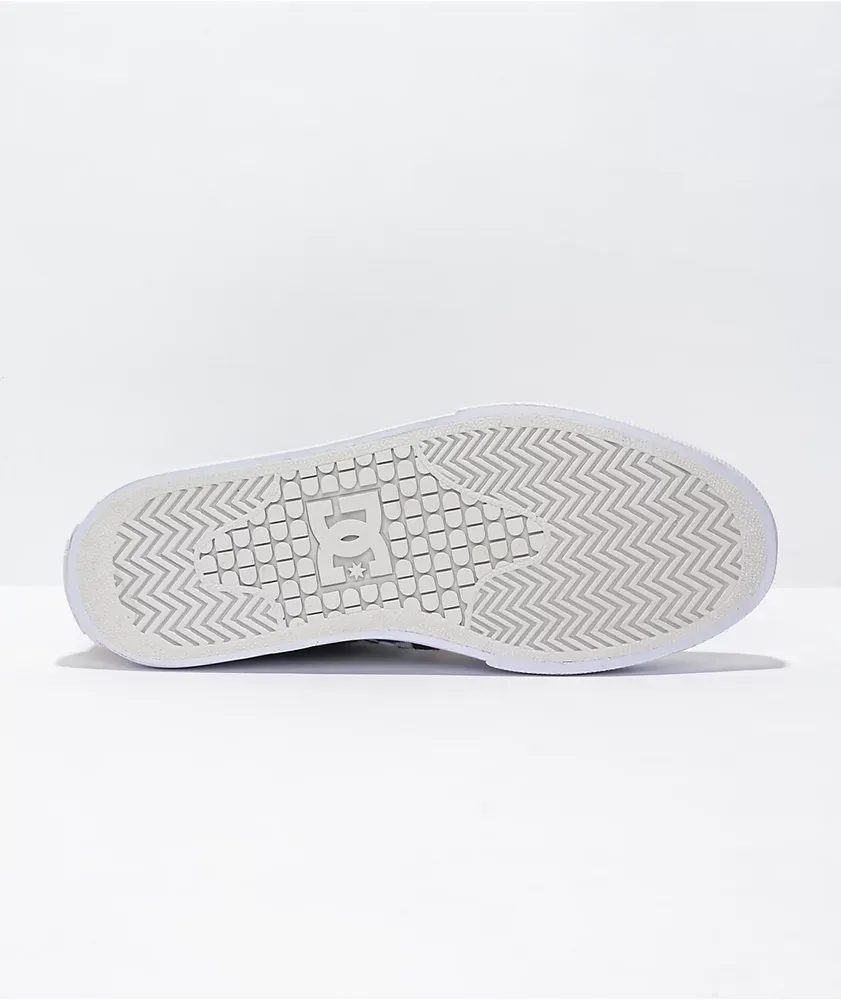 DC Manual Hi TX SE Geometric White Skate Shoes