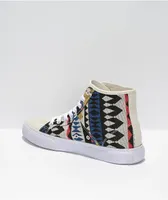 DC Manual Hi TX SE Geometric White Skate Shoes