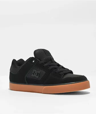 DC Pure Black & Gum Skate Shoes