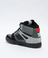 DC Pure Wc Wnt Black, Red, & Grey High Top Shoes