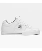 DC Pure White & Battleship Skate Shoes