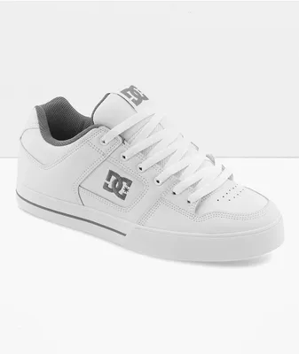 DC Pure White & Battleship Skate Shoes