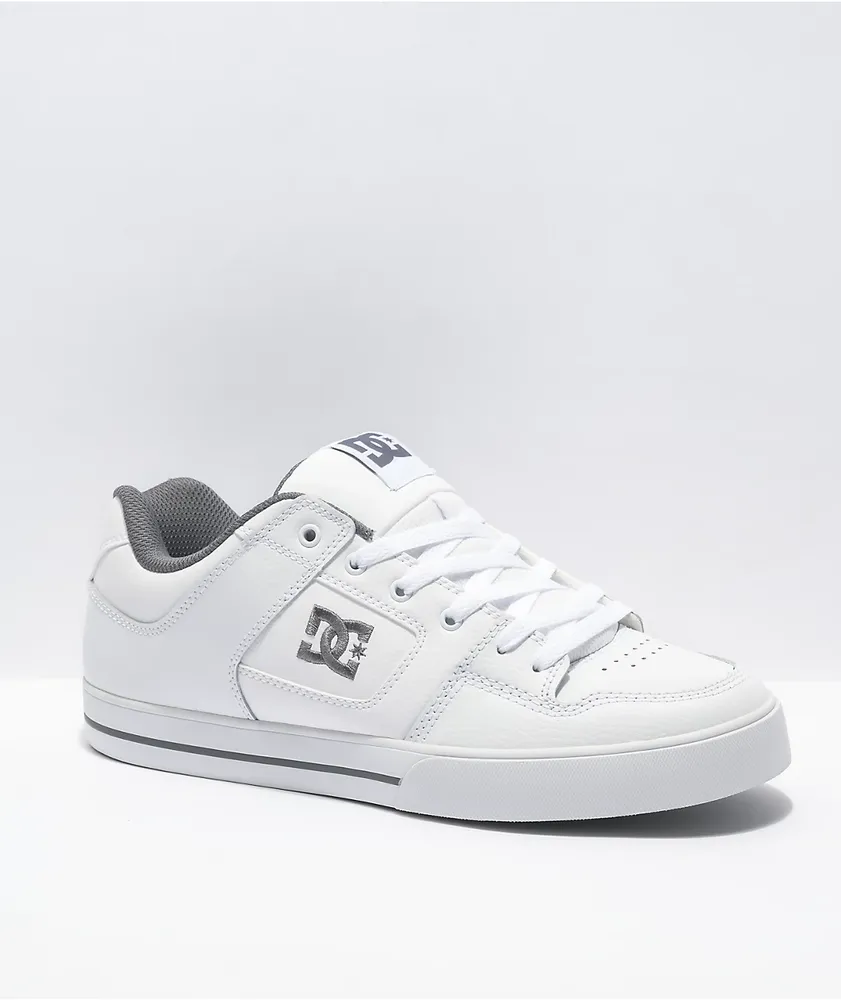 DC Pure White & Battleship Skate Shoes