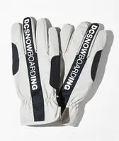 DC Salute 10K White & Black Snowboard Gloves