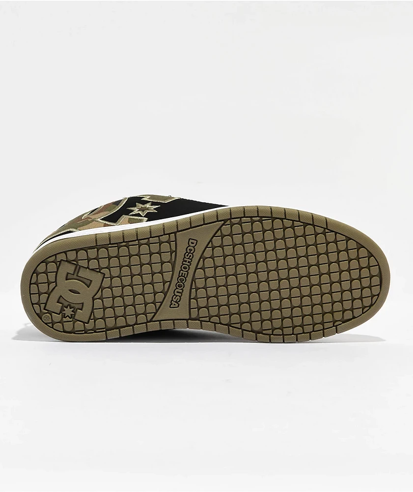 DC Shoes Court Graffik Camo and Black Skate Shoes