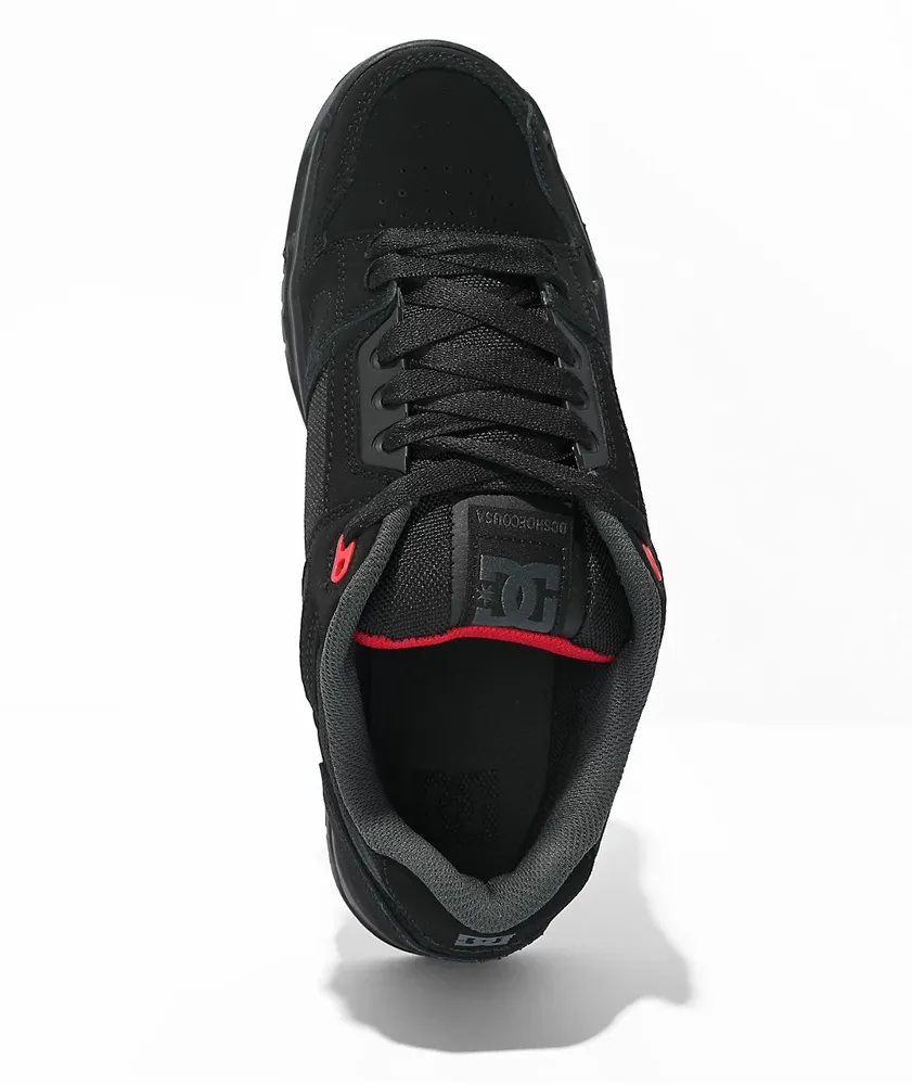 DC Stag Black, Grey & Red Skate Shoes