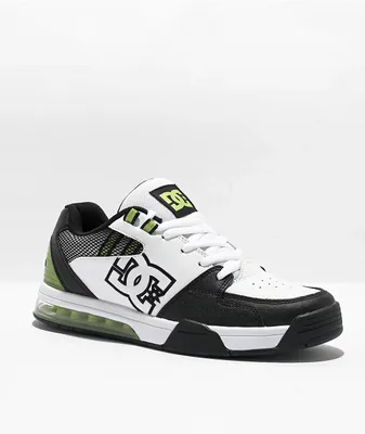DC Versatile White & Lime Skate Shoes 