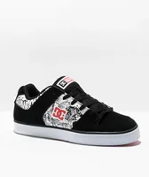 DC x Deadpool Pure Black, White & Red Skate Shoes