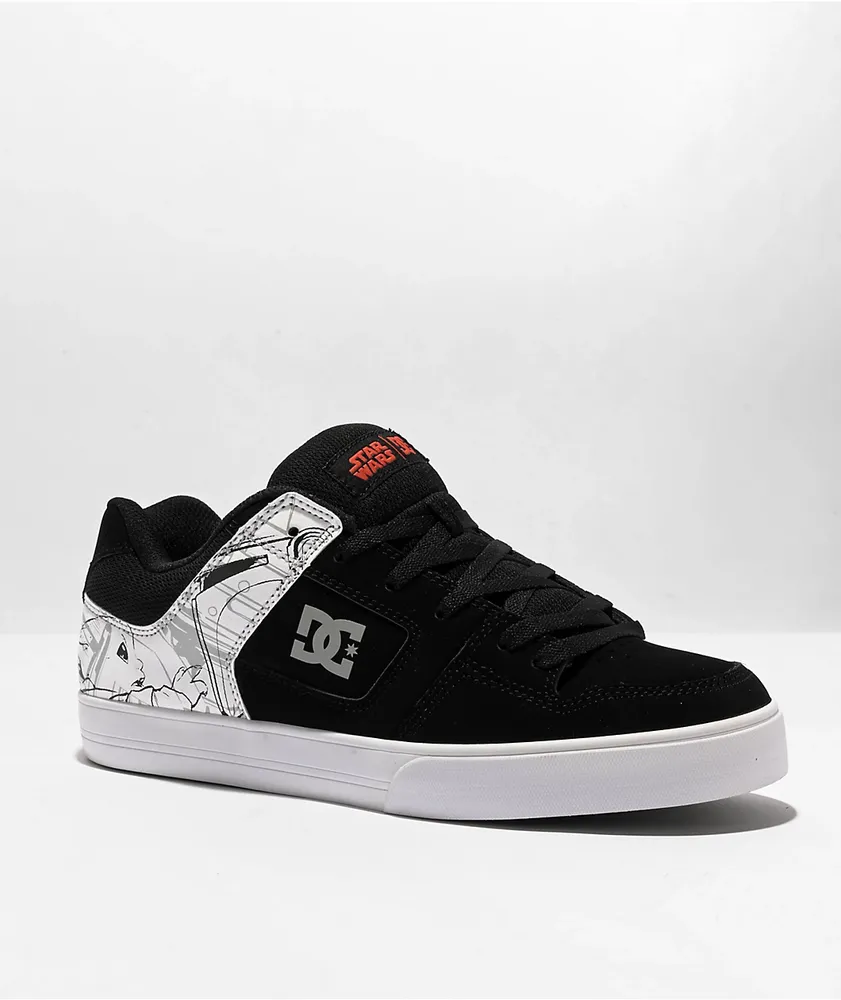 DC x Star Wars Pure Black, White & Grey Skate Shoes